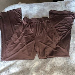brown gogo leggings bell bottoms